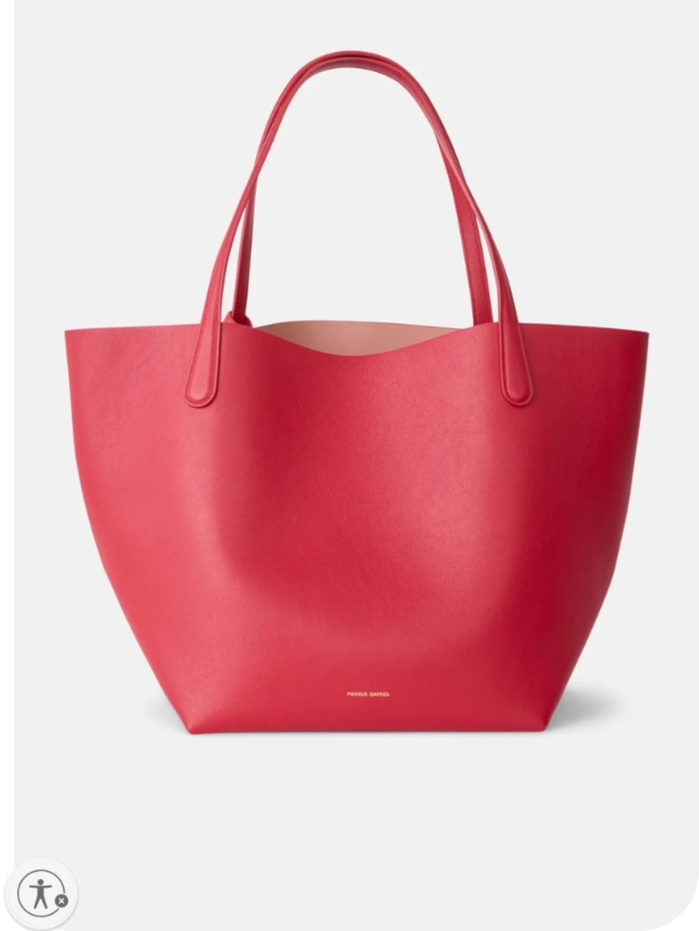 Mansur Gavriel Red Everyday Soft Tote Bag Leather